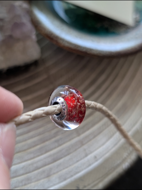 Pandora Jewelry - Pandora Red Shimmer Faceted Murano Glass Charm